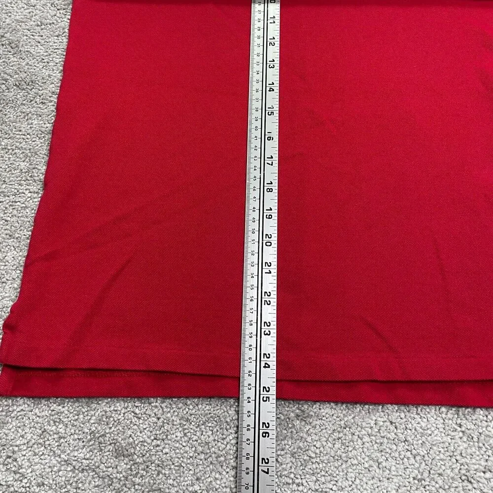 Ralph Lauren Polo Shirt Boys XL Red Solid Short Sleeve Cotton Outdoor Golf Top
